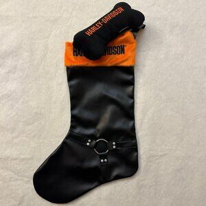 Harley Davidson Motorcycles Faux Leather Pet Dog Christmas Stocking